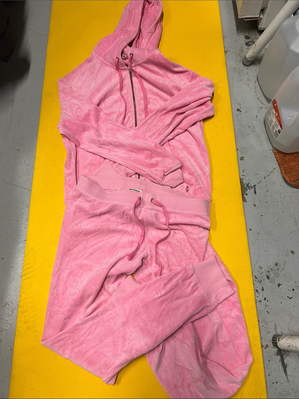 Juicy Couture Pink Velour Hoodie & Joggers Set